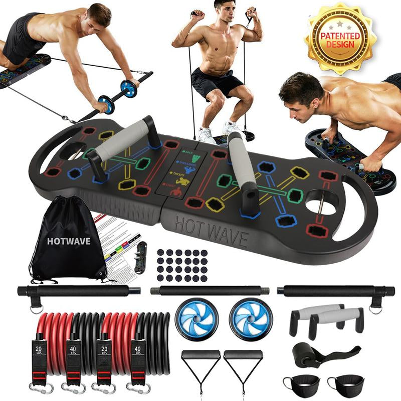 HOTWAVE Push-Up Board, Men'S Home Fitness Equipment, Foldable and Suitable for Users of All Body Types, Gifts for Fitness Enthusiasts