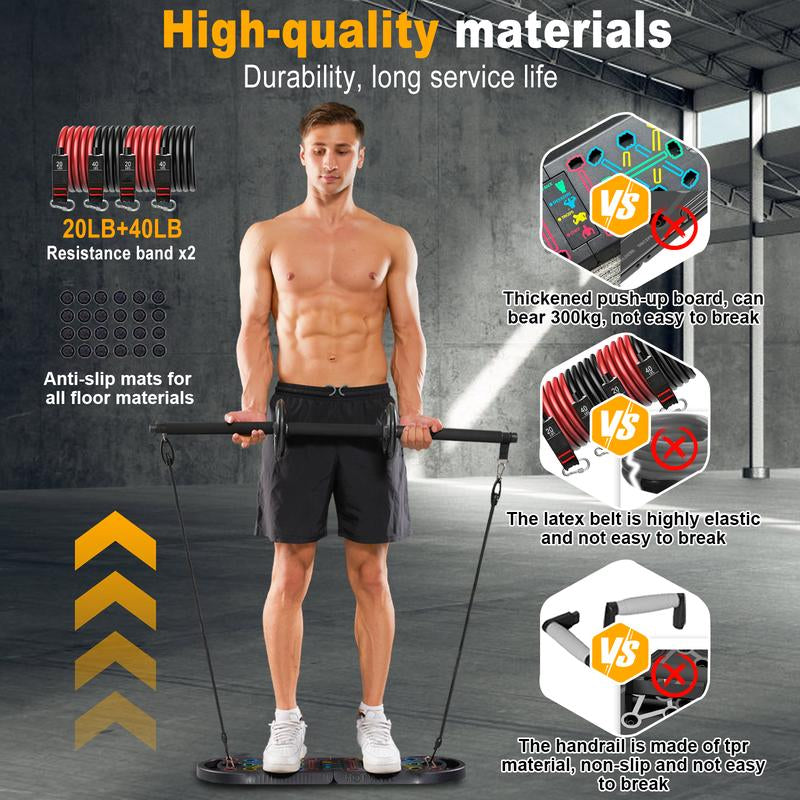 HOTWAVE Push-Up Board, Men'S Home Fitness Equipment, Foldable and Suitable for Users of All Body Types, Gifts for Fitness Enthusiasts