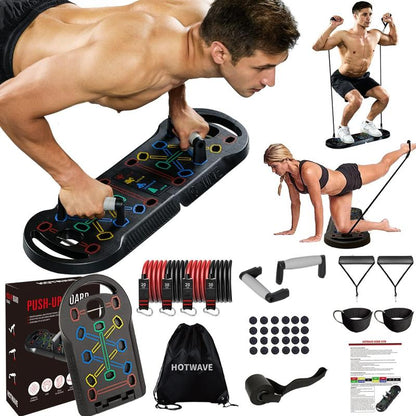 HOTWAVE Push-Up Board, Men'S Home Fitness Equipment, Foldable and Suitable for Users of All Body Types, Gifts for Fitness Enthusiasts